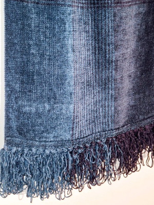 Blue scarf throw like new with shine