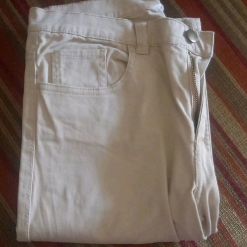 Jean like new, straight fit, light yellow-cream, size 170 cm for 14 years old