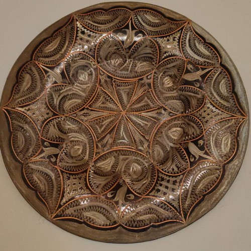 Decorative copper plates Ottoman style, like new, set of two