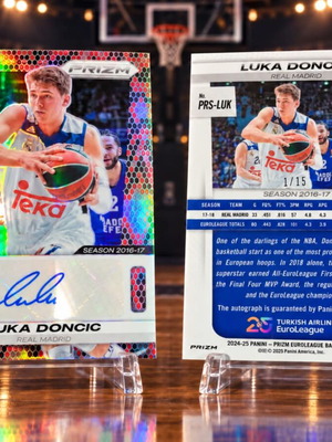 Luka Doncic σπάνια κάρτα snakeskin με υπογραφή, αριθμός 1/15