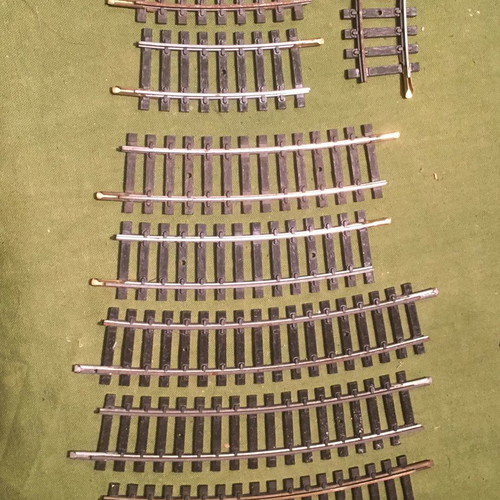Jouef curved rails HO scale 1/87 used, set of 25 pieces