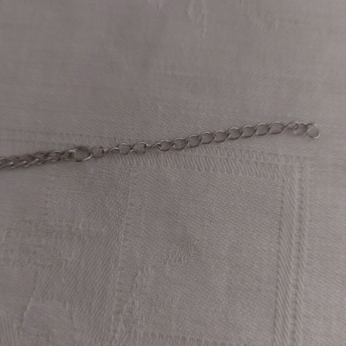 Bracelet from stainless steel like new, silver color, length 17+5 cm