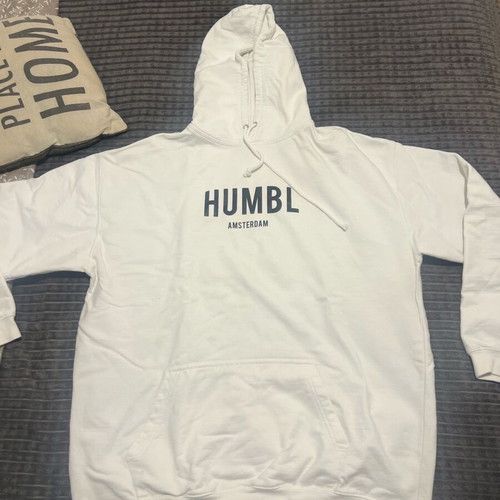 Hoodie white sweatshirt Humbl Amsterdam cotton size XXL like new