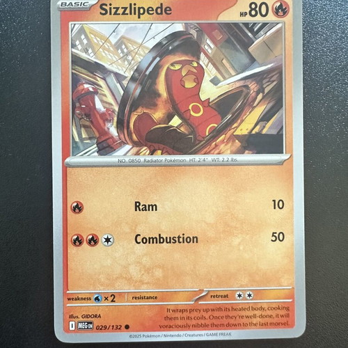 Sizzlipede Mega Evolution Pokemon card 029/132