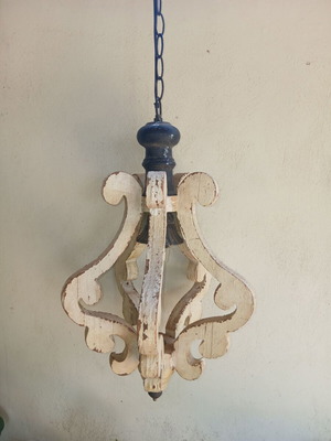 Vintage wooden ceiling light 45x30