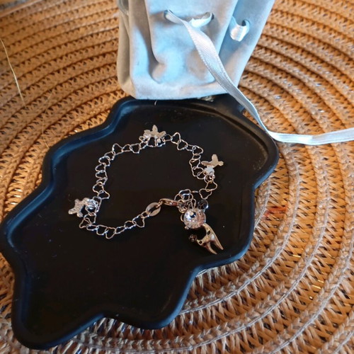 Silver children's bracelet like new with 925 stamp and dog charms