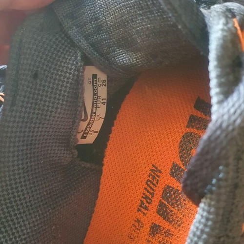 Nike running shoes size 41 used, gray and orange