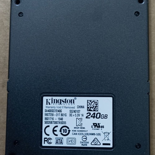 Kingston SA400S37/240G SSD 240GB, υγεία 82%