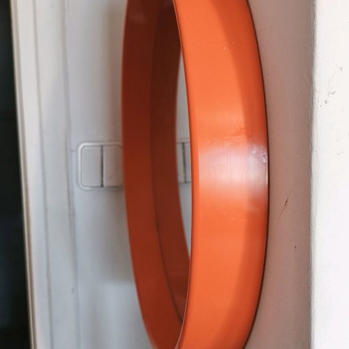 Space Orange Mirror 1970s Like New