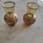Βαζάκια μικρά γυάλινα χρυσά διακοσμητικά σαν καινούργια