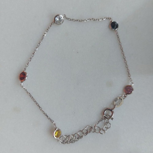 Bracelet in pure silver 925 for girl like new with stones