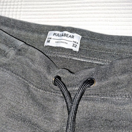 Pull & Bear men's tracksuit used, dark gray, size 32 with zipper