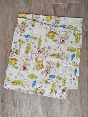 Set of 2 decorative sofa pillowcases with modern tree and leaf design, like new
