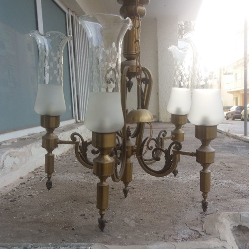 Bronze ceiling light 5 positions used