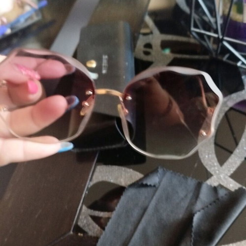 Shein asymmetrical sunglasses like new, beige