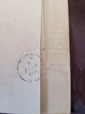 French letter from 1848 used with two stamps, financial correspondence