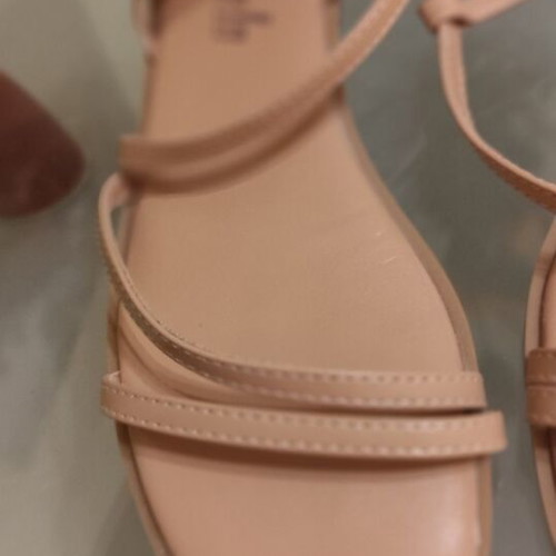 Shein beige flat sandals size 39 like new with soft sole