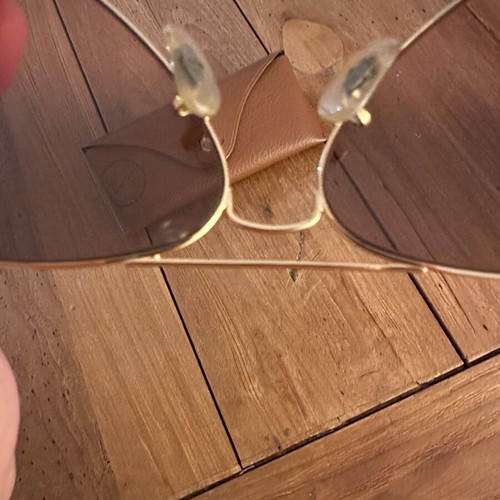Ray Ban sunglasses used with gold frame and pink lens