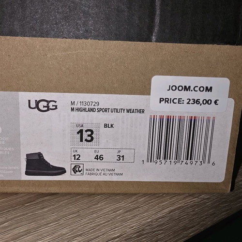 Ugg men's boots new, size 46, gray