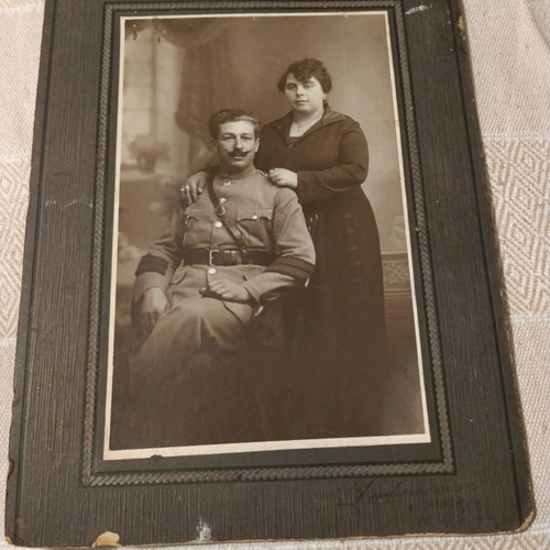 Antique photo of sergeant officer used, period 1910-1920