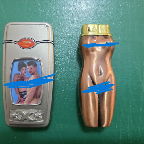 Set of 2 metal XXX lighters