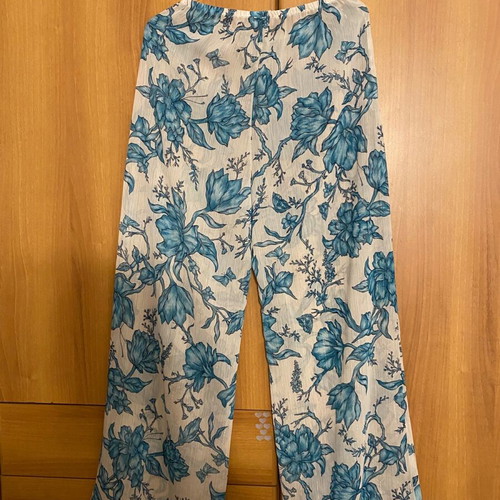 Regalinas floral semi-transparent set with tunic and palazzo pants new