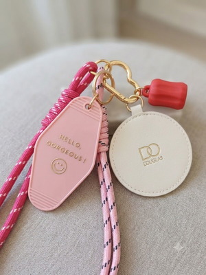 Douglas keyring and bag charm set, new