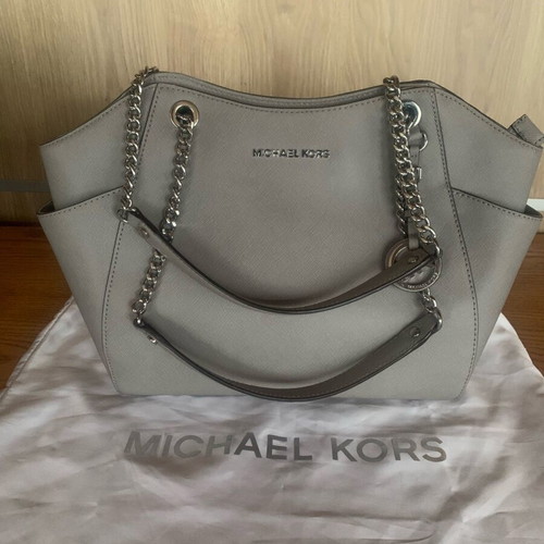 Michael Kors shoulder bag gray new with metal details