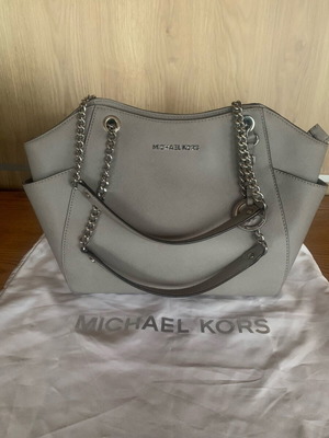 Michael Kors shoulder bag gray new with metal details
