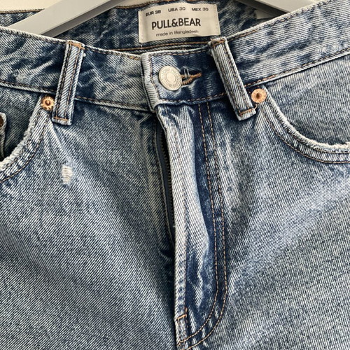 Pull & Bear men's denim bermuda shorts, blue, size S