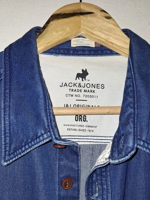 Jack & Jones ανδρικό τζιν πουκάμισο σε μπλε, XL