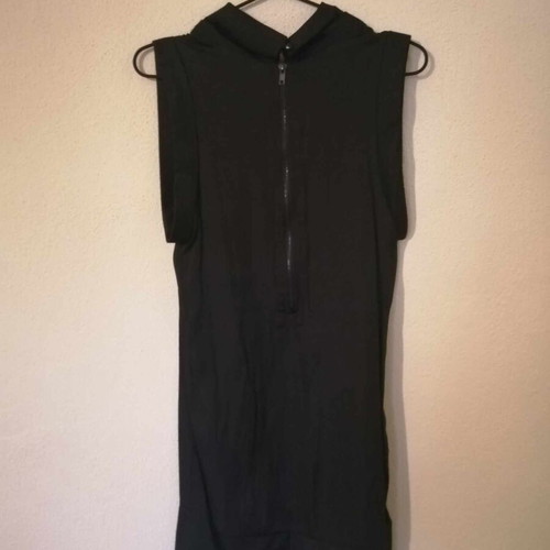 Black satin dress used, size S