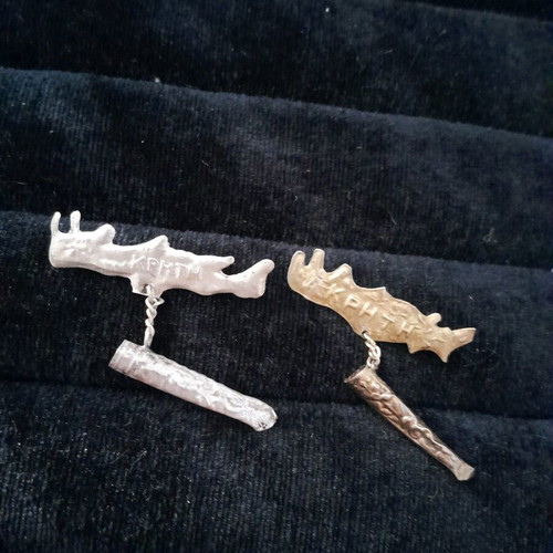 Silver Cretan pins set from old bombonieres