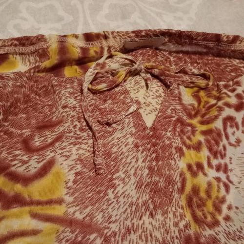Women's blouse with animal print in earthy tones like new, size XL
