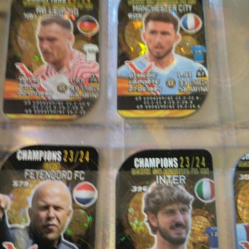 Panini football album and 12 collectible cards like new