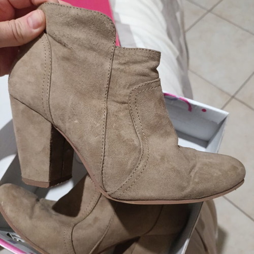 Ankle boots used, size 37, beige