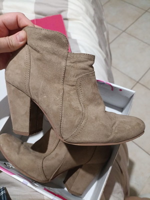 Ankle boots used, size 37, beige