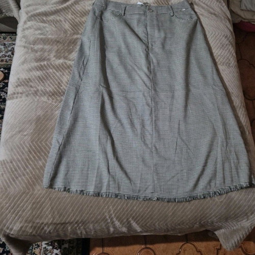 Toi&Moi midi checkered skirt XL new multicolor