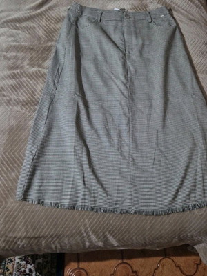 Toi&Moi midi checkered skirt XL new multicolor