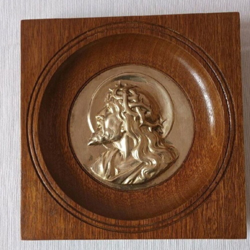 Solid Bronze Jesus Sculpture 25x25 cm used