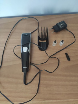Silvercrest hair and beard clipper black/silver with accessories
