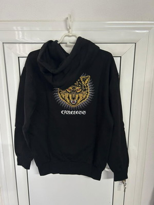 Careless Hoodie Big Tiger sweatshirt size S like new, black