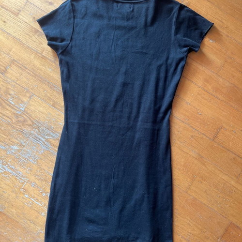 DKNY black dress like new, fitted cotton