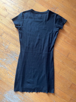 DKNY black dress like new, fitted cotton