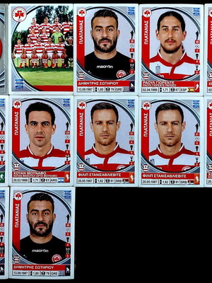 Платаниас Panini 12 стикера Super League 2016-17 като нови