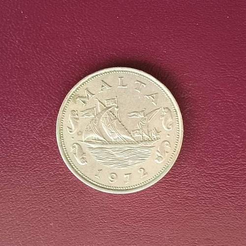 Malta 10 Cents Coin 1972 used