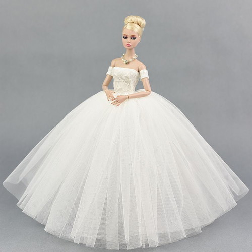 Collectible Wedding Dress X-Elegance White Doll Outfit New