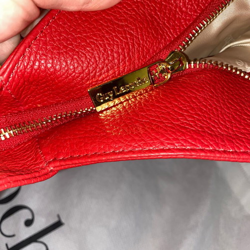Guy Laroche Coral Red Hobo Shoulder Bag new with tags and dustbag