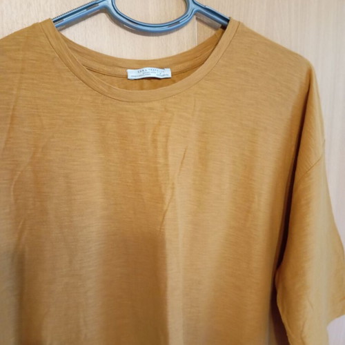 Oversized T-shirt Zara μέγεθος L σαν καινούργιο, μουσταρδί