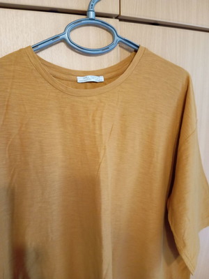 Oversized T-shirt Zara μέγεθος L σαν καινούργιο, μουσταρδί